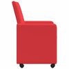 vidaXL Sedie da Pranzo con Ruote con ruote 2 pcs Rosso 57 x 66 x 94 cm