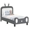 vidaXL Struttura letto per bambini con testata Grigio Chiaro PU