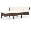 vidaXL Set Divani da Giardino 8 pz con Cuscini in Polyrattan Marrone