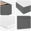 vidaXL Letto con contenitore e materasso Grigio scuro 120 x 190 cm