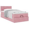 vidaXL Struttura Letto Pouf con Materasso Rosa 80x200 cm Velluto