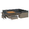 vidaXL Set Divano da Giardino 12 pz Grigio polyrattan
