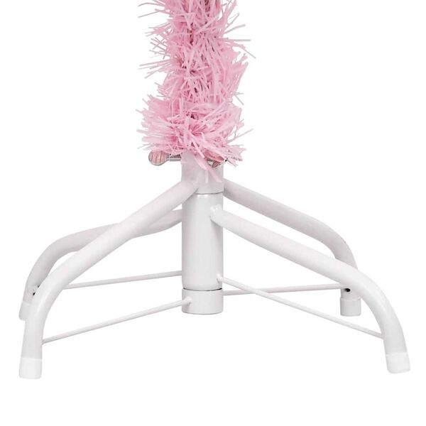 vidaXL Albero di Natale Preilluminato con Palline Rosa 180 cm PVC
