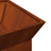 vidaXL Focolare Ruggine 50 x 50 x 40 cm acciaio corten
