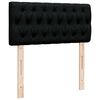 vidaXL Struttura Letto Pouf con Materasso Nero 90x190 cm in Tessuto