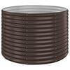 vidaXL Letto Giardino Acciaio Zincato 100x100x68 cm Marrone