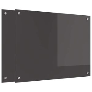 vidaXL Rivestimento da Cucina 2 pcs Grigio scuro 80 x 60 cm