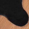 vidaXL Tappeto in Pelliccia Sintetica di Coniglio Olite Nero