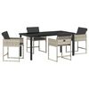 vidaXL Set da Pranzo per Giardino 5 pcs Grigio chiaro polyrattan