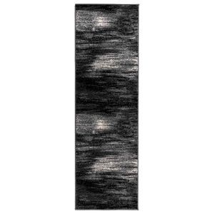 vidaXL Tappeto Runner FLORNES Tessuto Nero PP 7 mm