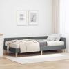 vidaXL Struttura Letto Angolare con Materasso 2 pcs Grigio Tessuto