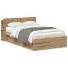 vidaXL Telaio del letto con storage Rovere Artigianale 120 x 190 cm