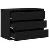 vidaXL Mobile con Cassetti Nero 80 x 41 x 58 cm Legno multistrato
