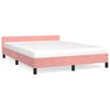 vidaXL Giroletto con Testiera senza Materasso Rosa 140x200 cm Velluto