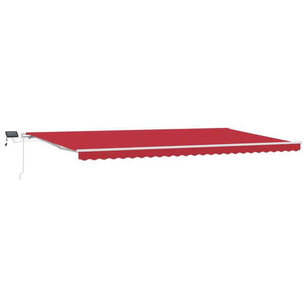 vidaXL Tenda Retrattile Rosso 600 &times; 300 cm Tessuto e acciaio
