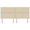 vidaXL Testiera Crema 200 cm Tessuto