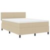 vidaXL Letto a molle Grigio chiaro e bianco 203 x 160 x 88 cm