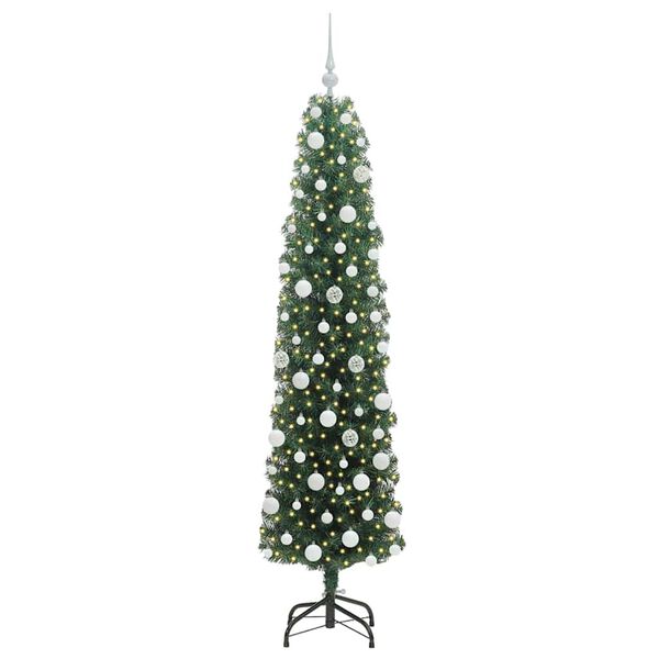 vidaXL Albero di Natale artificiale con 300 LED Verde 180 cm