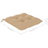 vidaXL Sedie da Giardino con Cuscini Beige 4 pz Legno Massello di Teak