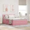 vidaXL Letto con Contenitore con materasso Rosa 140 x 200 cm Velluto