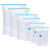 vidaXL Sacchetti per Stoccaggio 10 pz Trasparente e Blu 100 x 80 cm