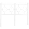 vidaXL Testiera in Metallo Bianco 120 cm