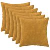 vidaXL Federa 6 pcs HEERLEN Giallo 35 x 35 cm Fleece in microfibra