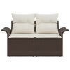 vidaXL Divano da giardino Marrone 141 x 62 x 69cm polyrattan