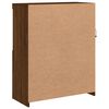 vidaXL Credenza con Luci LED Rovere Marrone 81x37x100 cm
