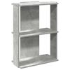 vidaXL Libreria 3 Ripiani Grigio Cemento 60x30x80 cm Multistrato