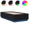 vidaXL Giroletto con Luci LED Nero 75x190 cm in Legno Multistrato
