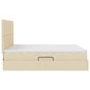 vidaXL Letto con contenitore e materasso Crema 160 x 200 cm Poliestere