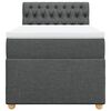 vidaXL Giroletto a Molle con Materasso Grigio Scuro 80x200 cm Tessuto