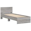 vidaXL Giroletto con Testiera Grigio Sonoma 75x190cm Legno Multistrato