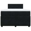 vidaXL Giroletto a Molle con Materasso Nero 120x190 cm in Velluto