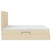 vidaXL Letto con contenitore e LED Crema 180 x 200 cm Poliestere