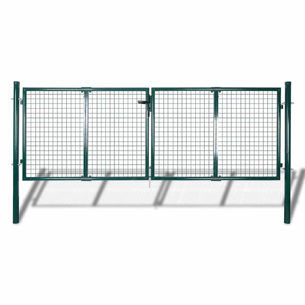 vidaXL Cancello da Giardino in Rete per Recinzione, Porta, Griglia da Parete 300x75 cm