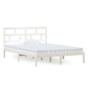 vidaXL Giroletto Bianco in Legno Massello di Pino 140x200 cm