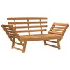 vidaXL Panca da Giardino 2-in-1 190 cm in Legno Massello di Acacia