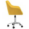vidaXL Sedia da Pranzo Girevole Gialla in Tessuto