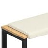 vidaXL Cuscino per panchina corduroy Crema Profondit&agrave; 35 cm