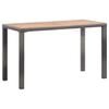 vidaXL Tavolo Giardino Antracite e Marrone 123x60x74cm Acacia Massello