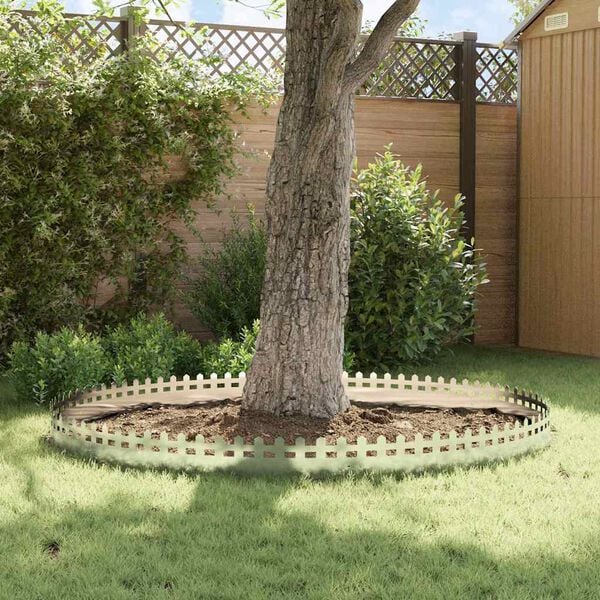 vidaXL Bordure per prato 10 pcs Argento 103 x 0,05 x 22 cm