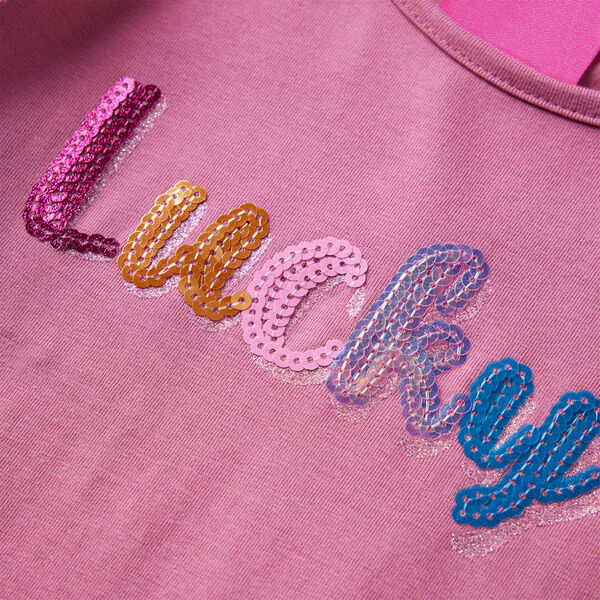 Maglietta da Bambina Maniche Lunghe Lampone 128