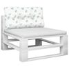 vidaXL Cuscino per Pallet con Motivo a Foglie 80x40x12 cm in Tessuto