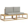vidaXL Set di divani da esterno 2 pz Bianco e Grigio Chiaro Poliestere