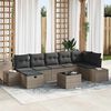 vidaXL Set di divani con cuscino 7 pcs polyrattan