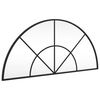 vidaXL Specchio da Parete Nero 80x40 cm Arco in Ferro