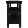 vidaXL Banco da Lavoro Nero 181x50x80 cm in Legno Massello di Pino