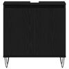 vidaXL Armadio per Lavabo da Bagno Rovere Nero 58 x 33 x 60 cm